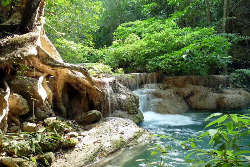 Thailand, Kanchanaburi, Erawan Waterfall